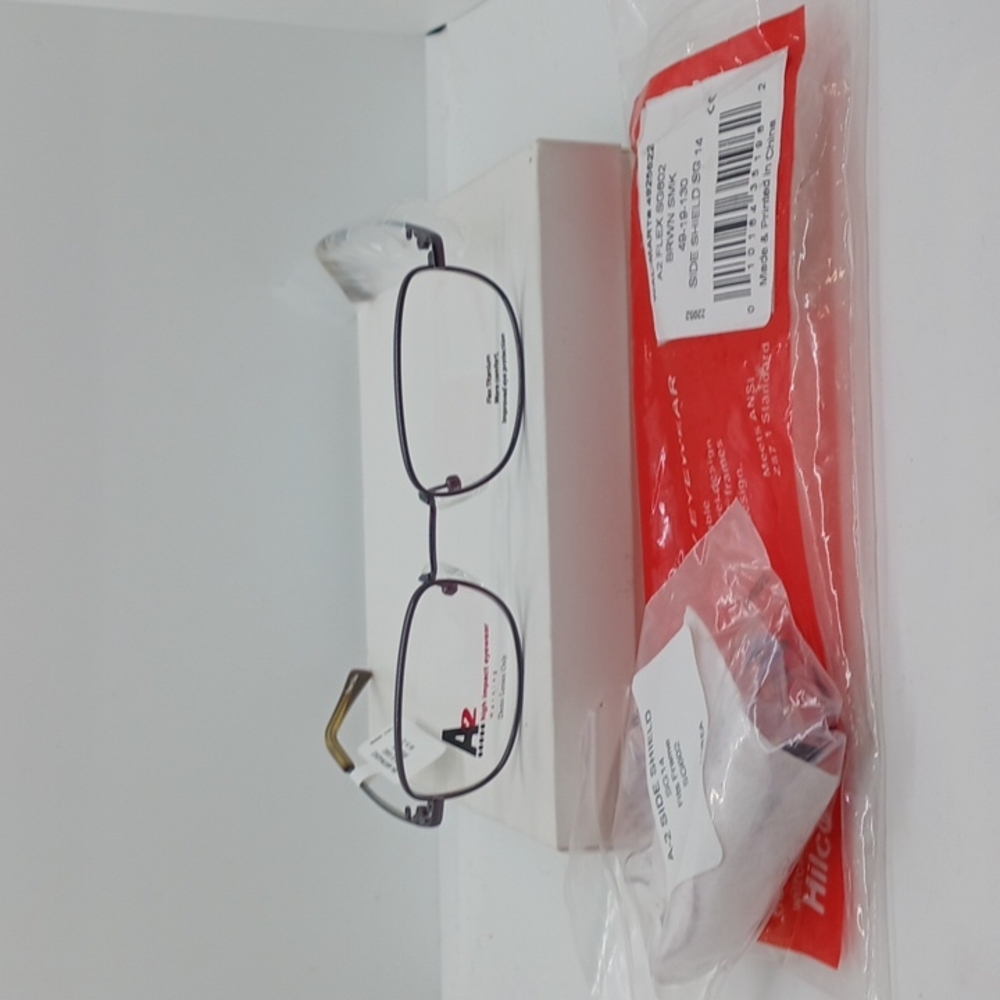 NWT WOMEN'S A2 RX SAFETY GLASSES FLEX SG602 BROWN SMOKE WITH SIDE SHIELDS